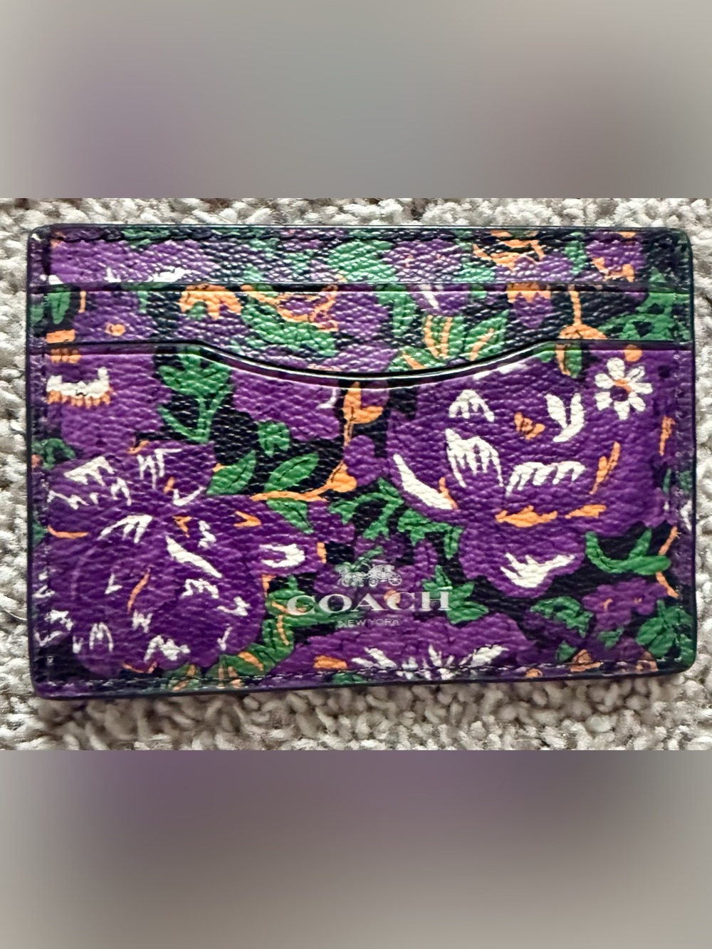 Coach Floral Card Holder